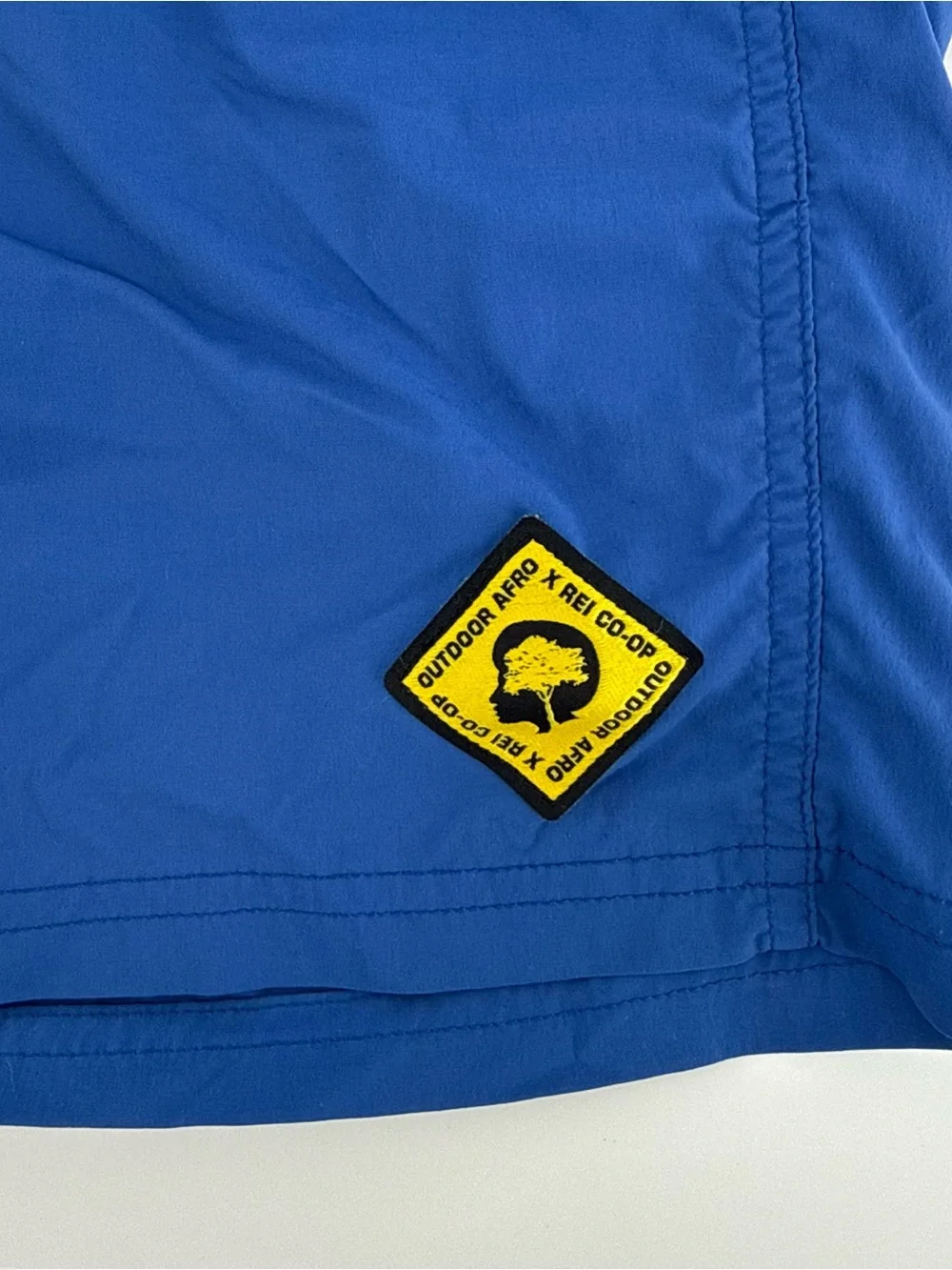 REI Co-op Outdoor Afro Mens Trail Shorts Blue Yellow Small 24229-S23 Hiking